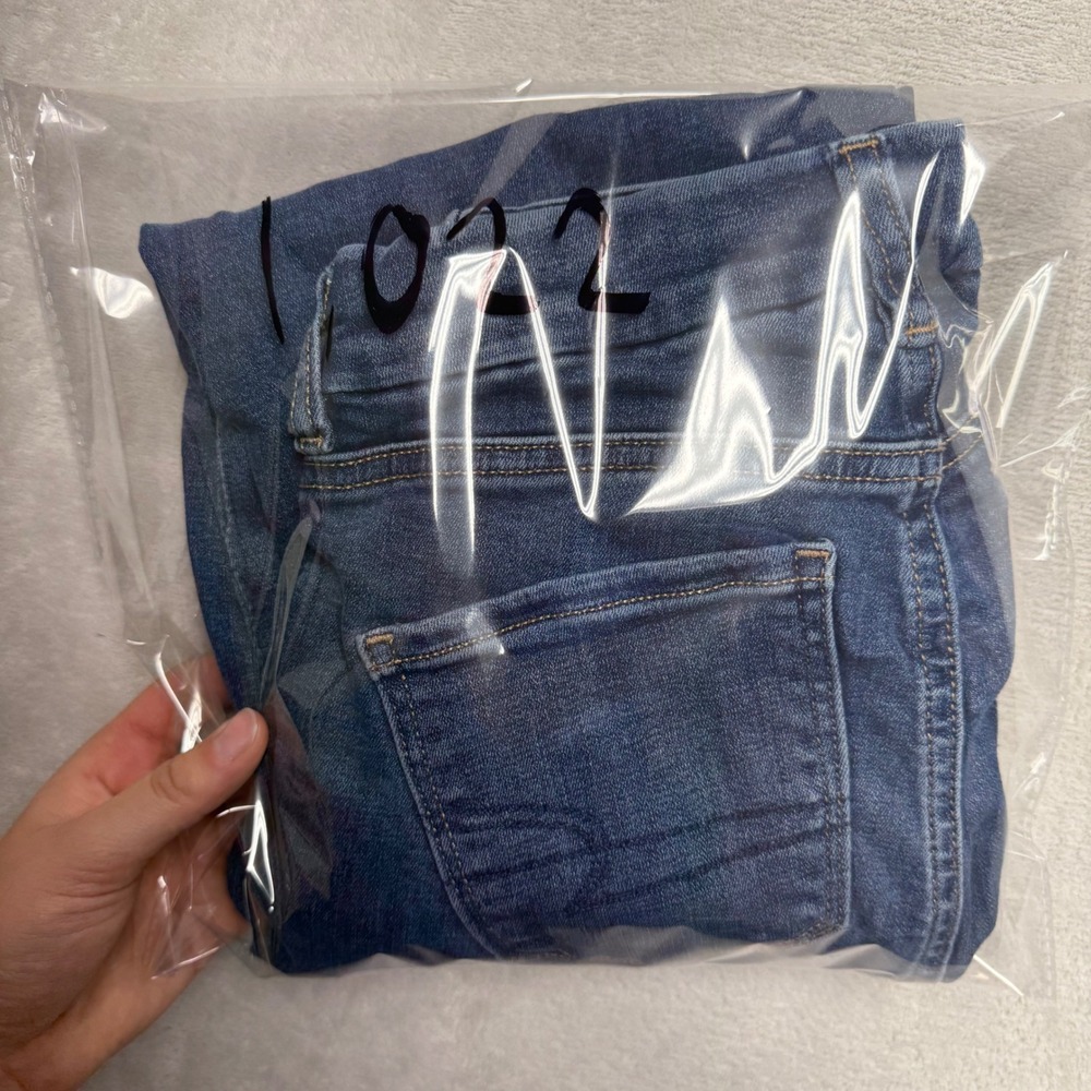 American Eagle Next Level Stretch Skinny Jeans Dark Wash Size 0 Regular Blue - Picture 13 of 13